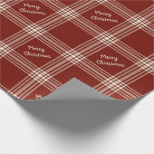 Rood en wit geplakt met  tekst cadeaupapier (Hoek)