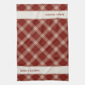 Rood en wit geplakt theedoek (Verticaal)