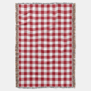 Rood en wit geruit Gingham patroon Deken