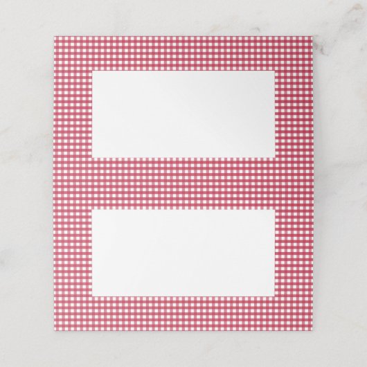 Rood en Wit geruite Checker Patroon | Vakantie (Buitenkant ongevouwen)