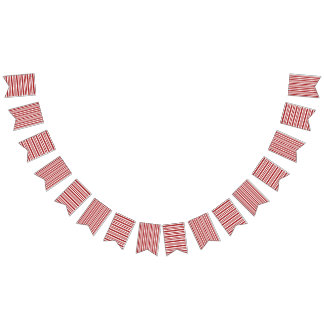 Rood en wit gestreept Bunting Vlaggetjes