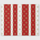 Rood En Wit Gestreept Feest Cadeaupapier (Vlak)