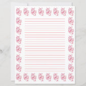 Rood en wit gestreepte kat Prints gevoerd briefpap (Voorkant)