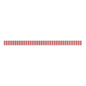 Rood en wit Gingham 1,5 inch Grosgrain Lint (Voorkant)