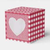 Rood en wit Gingham Bedankdoosjes (Voorkant Zijde)