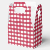 Rood en wit Gingham Bedankdoosjes (Geopend)