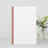 Rood en wit Gingham Briefpapier (Staand voorkant)