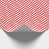 Rood en wit Gingham Cadeaupapier (Hoek)