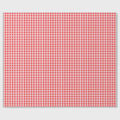 Rood en wit Gingham Cadeaupapier (Vlak)