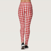 Rood en wit gingham controleren leggings (Achterkant)