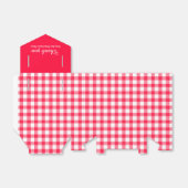 Rood en wit gingham patroon dank u geschenkdoos bedankdoosjes (Uitgevouwen)