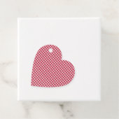 Rood en wit Gingham Plaid Bedankjes Labels (In situ)