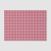 Rood en wit Gingham Plaid Kerstmis Tissuepapier (Voorkant)