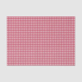 Rood en wit Gingham Tissuepapier (Voorkant)