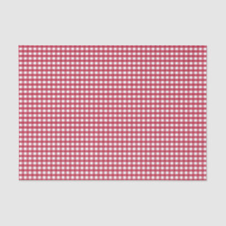 Rood en wit Gingham Tissuepapier
