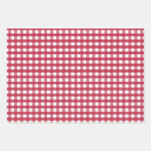 Rood en wit Gingham Trivet Inpakpapier Vel (Voorkant 2)