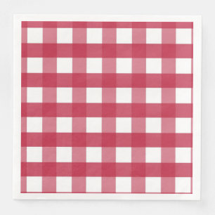 Rood en wit Gingham Trivet Servet