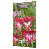 Rood en Wit Gladiolas Zomer Botanisch Klembord (Links)