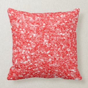 Rood en wit glitterpatroon kussen