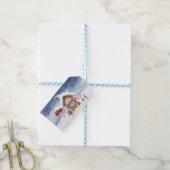 Rood en wit gnoom voor de Feestdagen kerstmis Cadeaulabel (Met Touw)