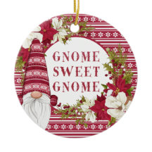 Rood en wit gnoom voor de Feestdagen kerstmis