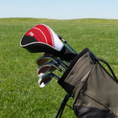 Rood en wit golfheadcover (Insitu)
