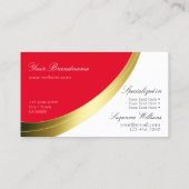 Rood en Wit Goud Decor met Logo Visitekaartje (Achterkant)