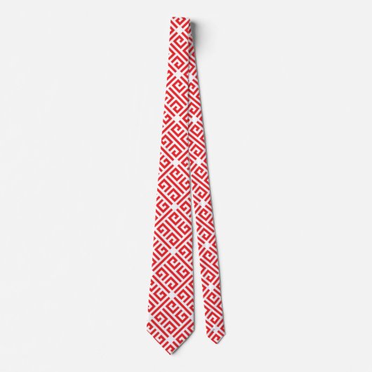 Rood en wit Grieks Stropdas (Voorkant)