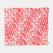 Rood en wit Grieks Zeer belangrijk Geometrisch Pat Fleece Deken (Voorkant (Horizontaal))