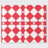 Rood en wit, groot bedieningspaneel met ruitvormig cadeaupapier (Vlak)