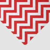 Rood en wit groots Chevron ZigZag Pattern Tissuepapier (Detail)