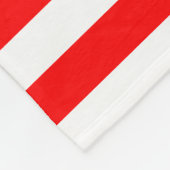 Rood en Wit Grote Grootte Horizontale Strepen Fleece Deken (Hoek)