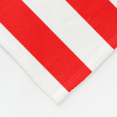 Rood en Wit Grote Grootte Verticale Strepen Fleece Deken (Hoek)