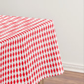 Rood en wit Harlequin Patroon Tafelkleed (Voorbeeld)