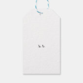 Rood en wit hart eenvoudig cadeaulabel (Achterkant)