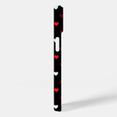 Rood en wit harten op zwart Case-Mate iPhone case (Achterkant / Rechts)