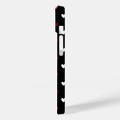 Rood en wit harten op zwart Case-Mate iPhone case (Achterkant / Links)