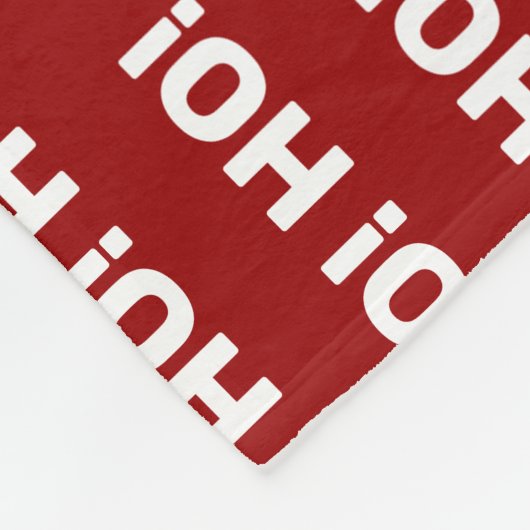 Rood en wit Ho Ho Holiday Kerstmis Fleece Deken (Hoek)