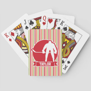Rood en Wit Hockey Speler, Rood, Sinaasappel, Groe Pokerkaarten