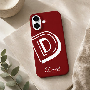 Rood en Wit hoesje iPhone - gepersonaliseerde nom