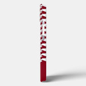 Rood en wit houndstooth patroon monogram Case-Mate iPhone case (Achterkant / Links)