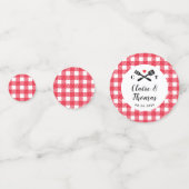 Rood en Wit Ik Doe BBQ Verloving Douche Confetti (Achterkanten)