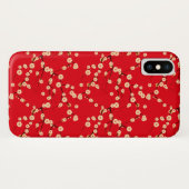 Rood en wit Japans Cherry Blossom Pattern Case-Mate iPhone Case (Achterkant (horizontaal))