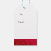Rood en Wit Kerstfeest Cadeaulabel (Achterkant)