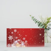 Rood en wit kerstfeest feestdagenkaart (Staand voorkant)