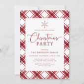 Rood en Wit Kerstfeest Kaart (Voorkant)