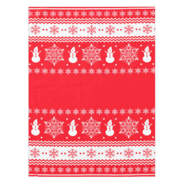 Rood en wit kerstfeest tafelkleed