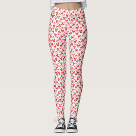 Rood en wit Kerstman nieuwigheidspartij Leggings
