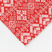 Rood en Wit Kerstmis Fair Isle Patroon Fleece Deken (Hoek)