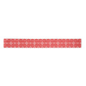 Rood en Wit Kerstmis Fair Isle Patroon Lint (Voorkant)